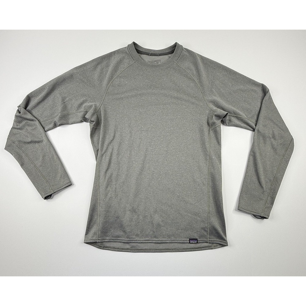 Patagonia Midweight Capilene Baselayer Long Sleeve Shirt Gray Mens S Polartec
